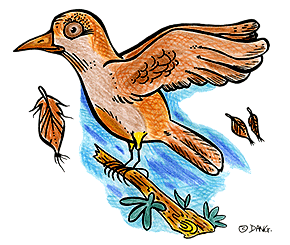 Musiques gratuites pour enfants, parents et enseignants. L'illustration de la chanson Alouette.
